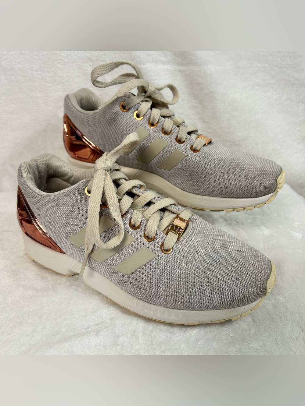 Adidas ZX Flux Torsion Women's Sneakers Size 5 Beige Athletic Running